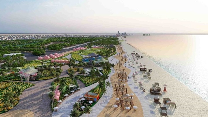 Phối cảnh dự án Khu lâm viên phía Đông đường Bình Minh (Cửa Lò, Nghệ An). (Ảnh: Lao động)