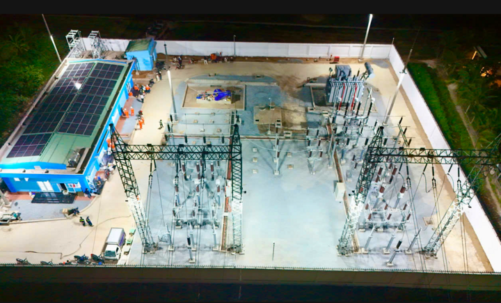 Công trình Trạm biến áp 110kV Tân Trụ được đóng điện thành công ngày 24/4/2026.