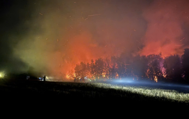 Ngày 26/4, thông tin từ Ban CHQS xã Cô Tô, tỉnh An Giang, lực lượng quân sự địa phương đã phối hợp công an, kiểm lâm và các lực lượng tại chỗ khống chế thành công vụ cháy tại rừng Tràm Bình Minh, không để lửa lan rộng, đảm bảo an toàn địa bàn.