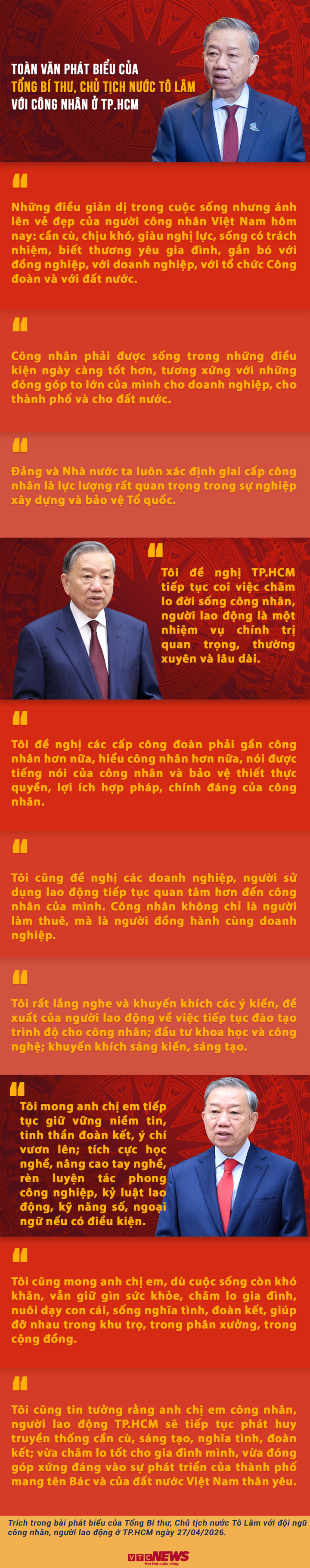 Toàn văn phát biểu của Tổng Bí thư, Chủ tịch nước Tô Lâm với công nhân ở TP.HCM - 2