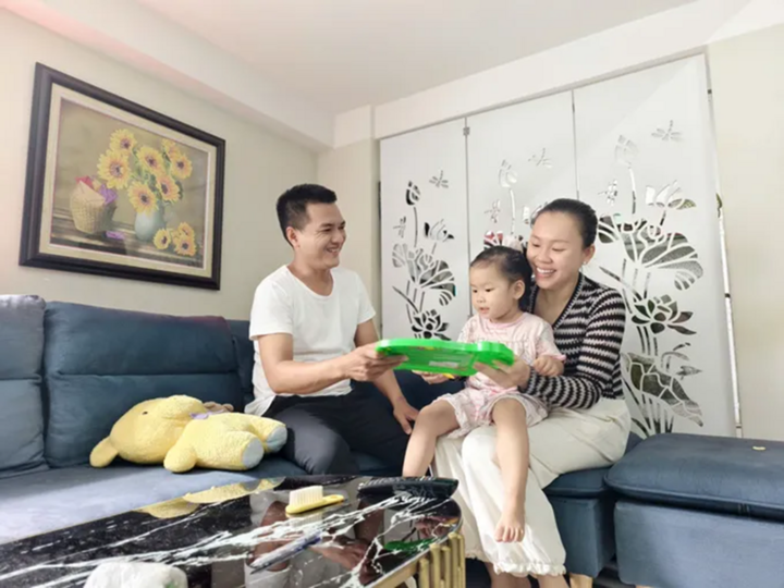 Tổ ấm của gia đình anh Trần Chí Nguyên tại khu NƠXH Becamex Định Hòa. (Ảnh: Tâm Trang)