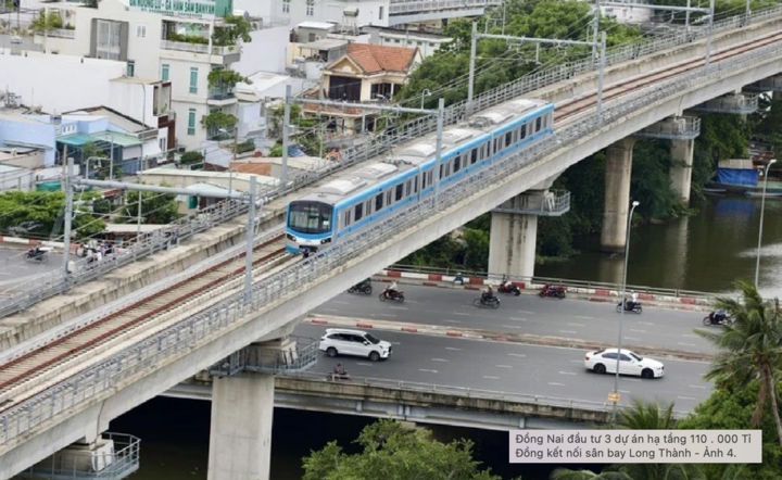 Dự án Kéo dài tuyến Metro Bến Thành - Suối Tiên đến Trung tâm hành chính tỉnh và Sân bay Long Thành sẽ là tuyến giao thông huyết mạch kết nối TPHCM với Đồng Nai và sân bay Long Thành (Ảnh: Hoàng Triều)
