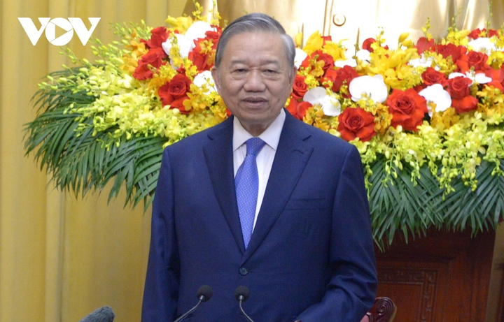 Tổng Bí thư, Chủ tịch nước Tô Lâm phát biểu giao nhiệm vụ tới các Đại sứ.