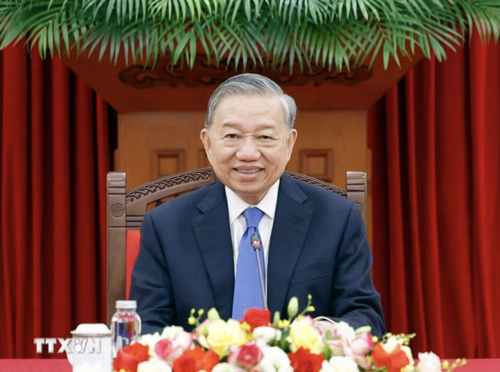 Tổng Bí thư, Chủ tịch nước Tô Lâm điện đàm với bà Takaichi Sanae, Chủ tịch Đảng Dân chủ Tự do Nhật Bản (LDP), Thủ tướng Nhật Bản. (Ảnh: Thống Nhất/TTXVN)