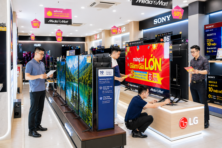 Siêu thị điện máy giảm sâu đến 60% kích cầu mua sắm dịp nghỉ lễ 30/4 & 1/5 - 1