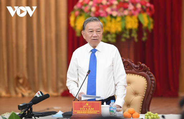 Tổng Bí thư, Chủ tịch nước Tô Lâm phát biểu tại buổi làm việc