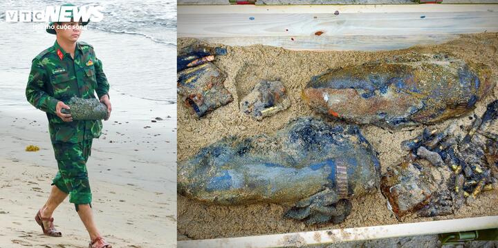 Ngoài ra, họ còn tìm thấy rất nhiều vật thể nghi là đạn tăng, đạn súng của quân đội Mỹ xưa kia để lại.