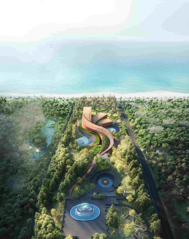 Công trình được kỳ vọng trở thành địa chỉ lưu giữ ký ức về biển đảo thiêng liêng của Tổ quốc, đồng thời là điểm nhấn văn hóa mới của địa phương (ảnh mô phỏng)