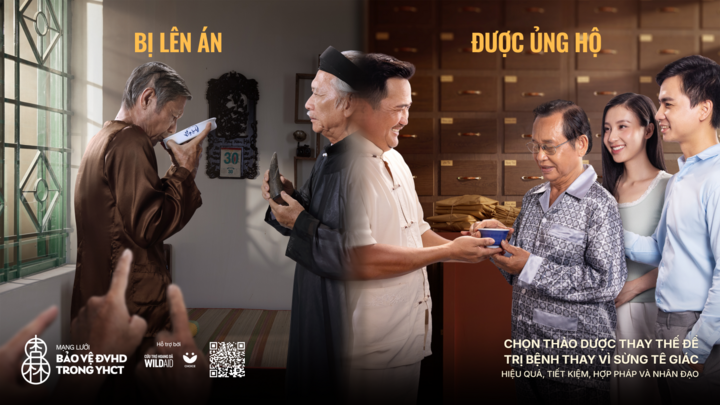 Chiến dịch "Khổ tâm Lương y" kêu gọi từ bỏ việc sử dụng sừng tê giác trong điều trị bệnh trong y học cổ truyền.