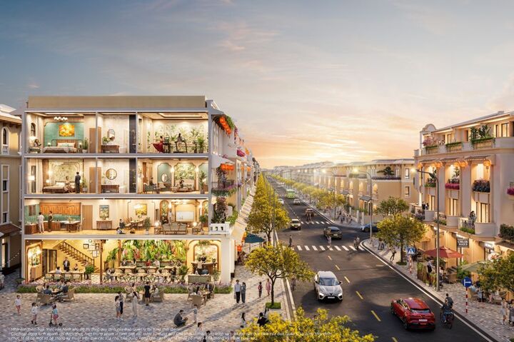 Với diện tích khoảng 100 m², mặt tiền rộng, nhà phố Boulevard Prime được quy hoạch tối ưu cho khai thác thương mại.