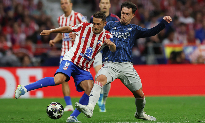 Arsenal hoà Atletico Madrid trước khi đấu với Fulham. (Ảnh: Reuters)