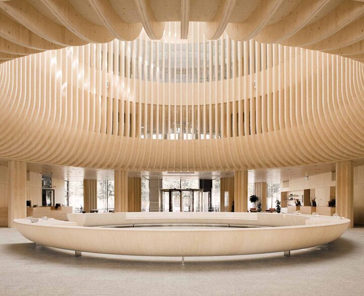 Bên trong tòa nhà chính của dự án Katajanokan Laituri, Helsinki, Phần Lan. (Ảnh: Kalle Kouhia)