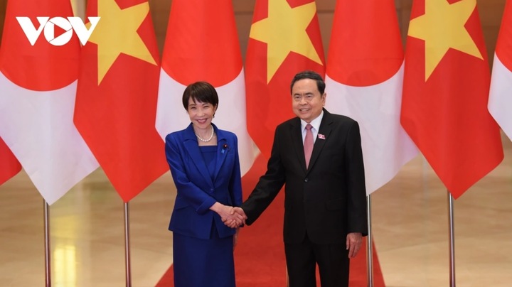 Chủ tịch Quốc hội Trần Thanh Mẫn và Thủ tướng Nhật Bản Takaichi Sanae.