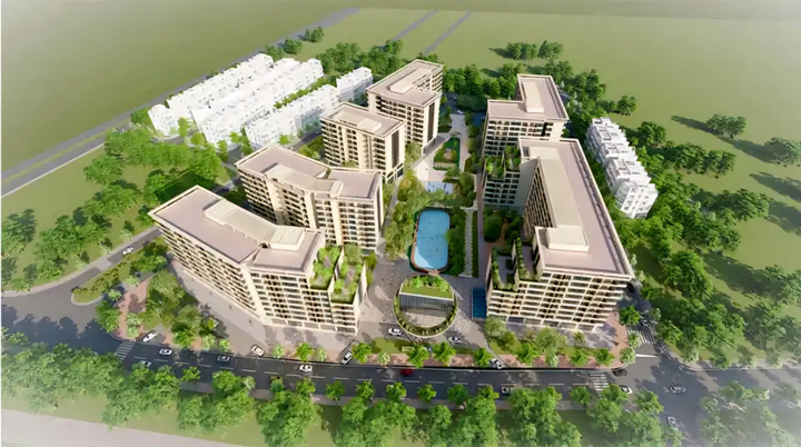 Ông Nguyễn Trọng Phú, Giám đốc Công ty Cổ phần Đầu tư và phát triển đô thị Nam Định cho biết, hiện dự án đang triển khai giai đoạn 1 với hai tòa nhà B và C. Đến nay, tiến độ thi công đã đạt trên 30% khối lượng. Dự kiến, đến cuối năm nay, 324 căn hộ thuộc hai tòa này sẽ hoàn thành và sẵn sàng bàn giao. (Ảnh: Phối cảnh khu nhà ở xã hội Bãi Viên)