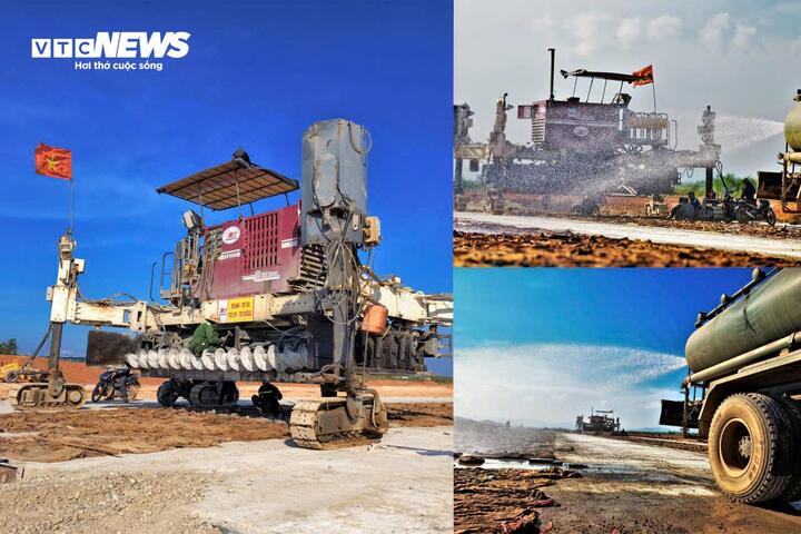Việc đổ bê tông đường băng vào ban đêm không chỉ giúp đẩy nhanh tiến độ mà còn là giải pháp để tránh cái nóng cực đoan vào ban ngày, bảo vệ sức khỏe cho người lao động và đảm bảo các tiêu chuẩn kỹ thuật cho hạng mục bê tông.