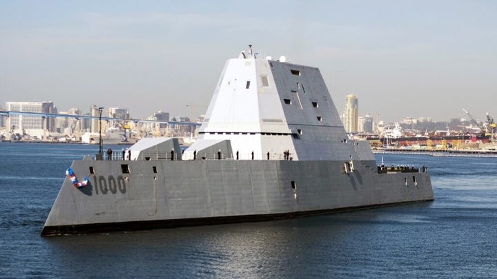 Tàu khu trục lớp Zumwalt của Mỹ. Ảnh 19fortyfive