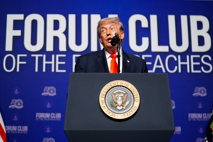 Tổng thống Mỹ Donald Trump phát biểu tại một sự kiện ở Florida, Mỹ. (Ảnh: Reuters)