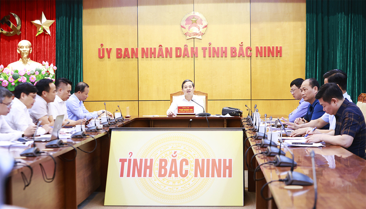 Toàn cảnh hội nghị rà soát các tiêu chí, xây dựng Đề án thành phố Bắc Ninh trực thuộc Trung ương.