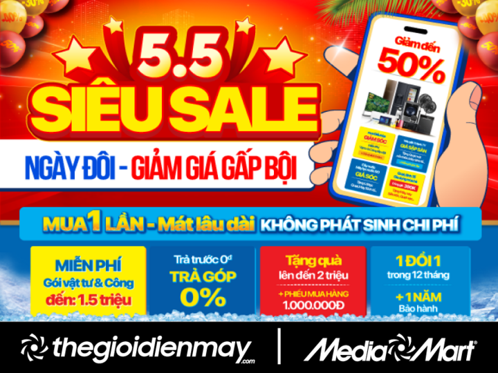 5.5 Siêu sale ngày đôi – Giảm giá gấp bội - 1