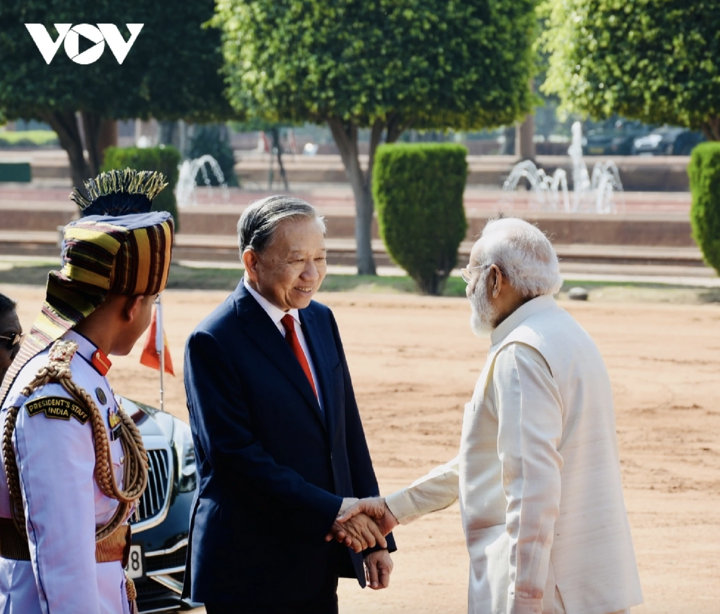 Thủ tướng Ấn Độ Narendra Modi đón Tổng Bí thư, Chủ tịch nước Tô Lâm​