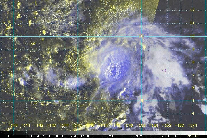 Ảnh vệ tinh cơn bão Hagupit. (Nguồn: Cục Khí tượng Nhật Bản)
