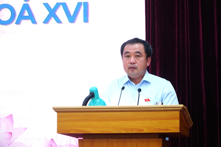 Bí thư Thành ủy Hà Nội Trần Đức Thắng phát biểu tại hội nghị