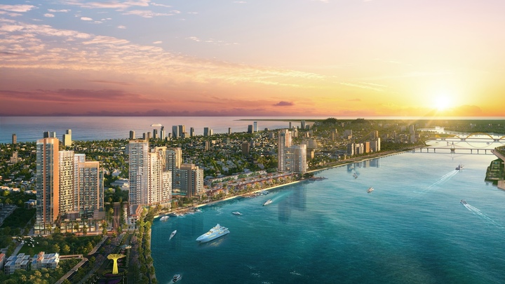 Vị trí đắc địa “soi bóng” sông Hàn của tổ hợp Sun Symphony Residence. (Ảnh: Sun Property)