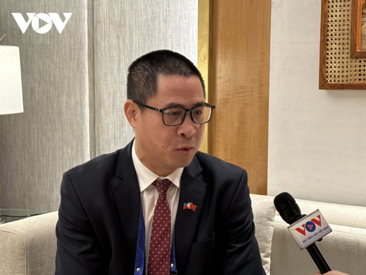 Đại sứ Việt Nam tại Philippines Lại Thái Bình chia sẻ quan hệ hợp tác song phương Việt Nam - Philippines đóng góp vào lộ trình phát triển chung của Cộng đồng ASEAN.