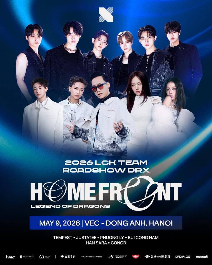 Buổi concert với dàn line-up đỉnh cao trong chuỗi sự kiện DRX HomeFront của LCK Roadshow 2026.