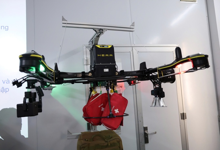 UAV (thiết bị bay không người lái) do Real-Time Robotics Việt Nam chế tạo. (Ảnh: VGP/Gia Huy)