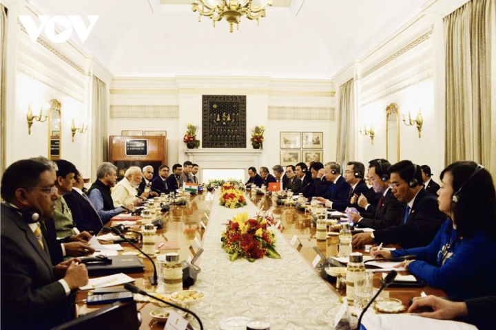 Tổng Bí thư, Chủ tịch nước Tô Lâm hội đàm với Thủ tướng Ấn Độ Narendra Modi.