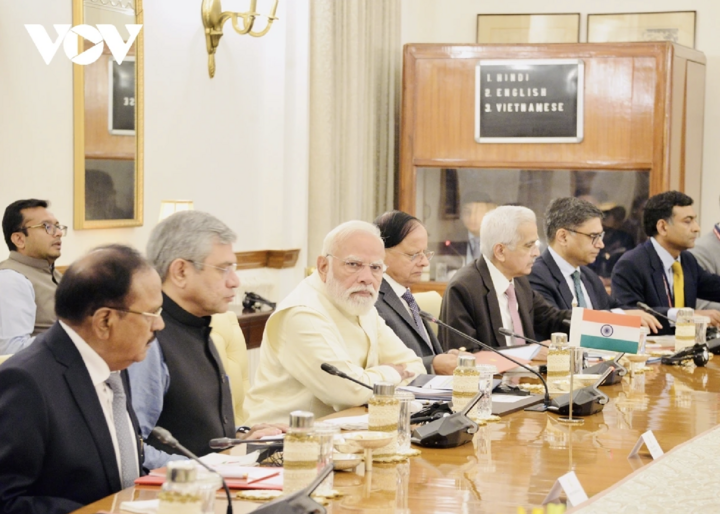 Thủ tướng Ấn Độ Narendra Modi tại cuộc hội đàm.