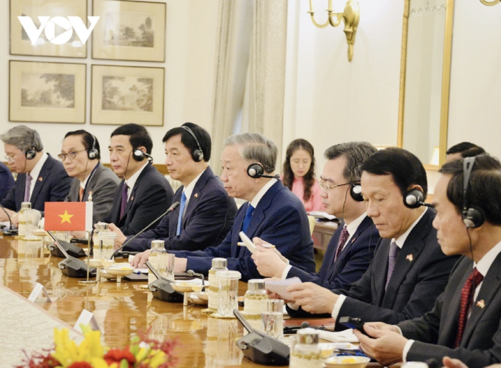 Tổng Bí thư, Chủ tịch nước Tô Lâm tại cuộc hội đàm.