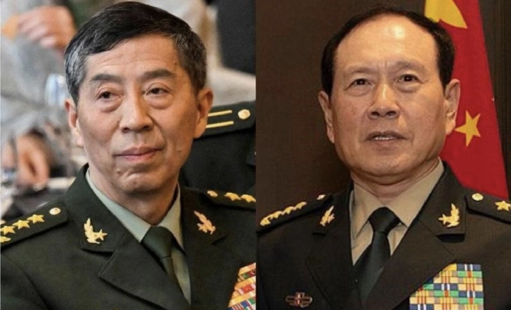Hai cựu Bộ trưởng Quốc phòng Trung Quốc: ông Lý Thượng Phúc (trái) và ông Ngụy Phượng Hòa.