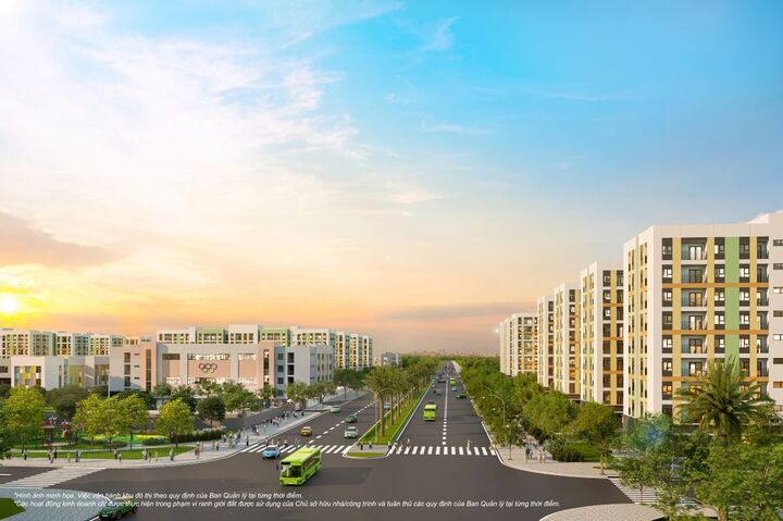 Đường nội khu rộng lớn giúp cư dân The Rise tiếp cận nhanh với các tiện ích của Happy Home Tràng Cát.