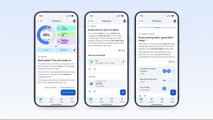 Ứng dụng Google Health với AI Coach hứa hẹn trở thành trợ lý sức khỏe cá nhân cho mọi người dùng. (Nguồn: Google)