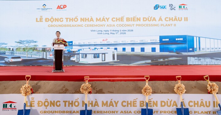 Ông Nguyễn Trúc Sơn – Phó Chủ tịch UBND tỉnh Vĩnh Long đánh giá cao ý nghĩa của Nhà máy chế biến dừa Á Châu II đối với định hướng phát triển kinh tế - xã hội tỉnh Vĩnh Long.