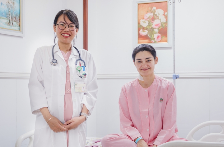 Bệnh nhân hồi phục nhanh chóng sau 1 ngày phẫu thuật.