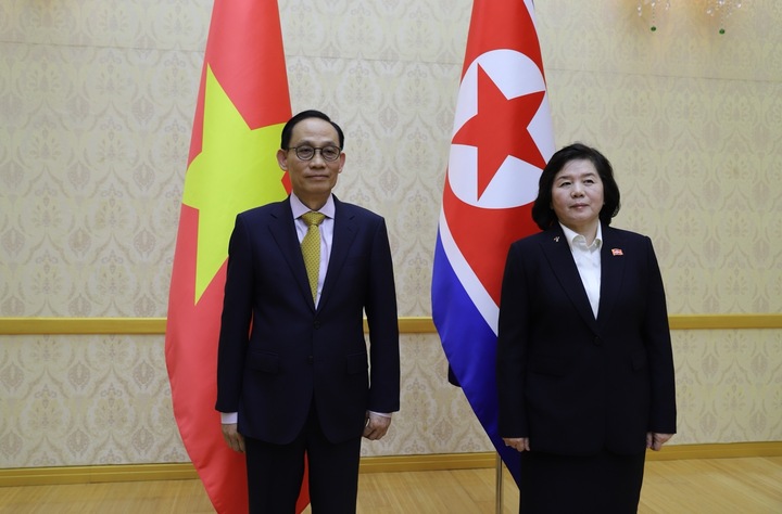 Bộ trưởng Bộ Ngoại giao Lê Hoài Trung thăm và làm việc tại Triều Tiên - 1