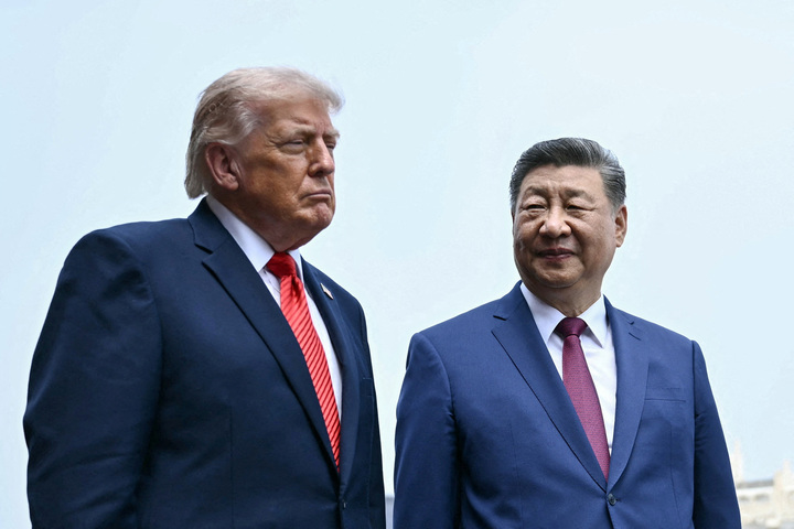 Chủ tịch Tập Cận Bình và Tổng thống Trump tại Thiên Đàn. (Ảnh: AP)