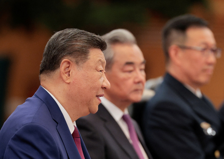 Chủ tịch Trung Quốc Tập Cận Bình tại buổi hội đàm. (Ảnh: REUTERS/Evan Vucci)