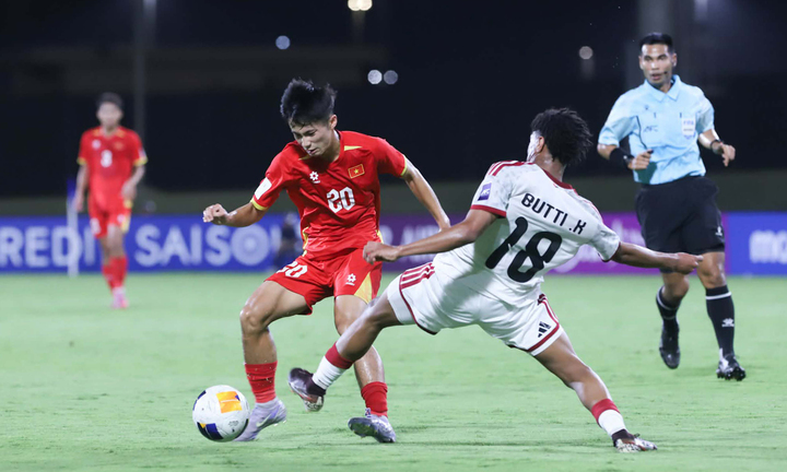 U17 Việt Nam thắng ngược U17 UAE dù thủng lưới ở giây 16. (Ảnh: VFF)