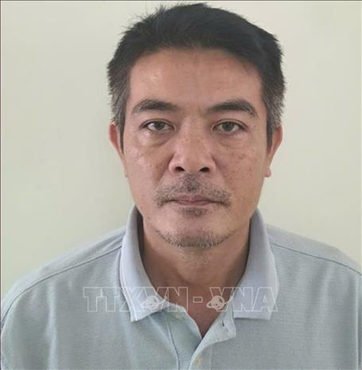 Bị can Nguyễn Thanh Hùng (45 tuổi, cư trú tại xã Thường Phước, tỉnh Đồng Tháp). (Ảnh: TTXVN phát)