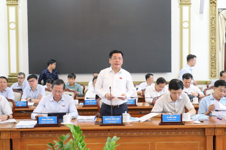 Phó Chủ tịch Quốc hội Nguyễn Hồng Diên phát biểu chỉ đạo tại buổi làm việc với 3 địa phương. (Ảnh: Hải Hòa)