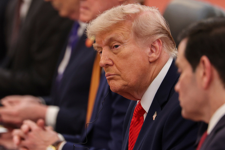 Tổng thống Mỹ Donald Trump trong cuộc hội đàm với Chủ tịch Trung Quốc Tập Cận Bình, ngày 14/5/2026. (Ảnh: Pool qua AP)