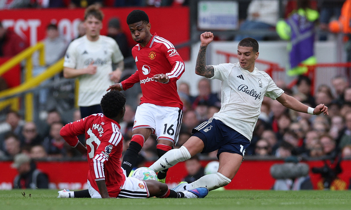 Man Utd đấu với Nottingham Forest ở vòng 37 giải Ngoại Hạng Anh. (Ảnh: Reuters)