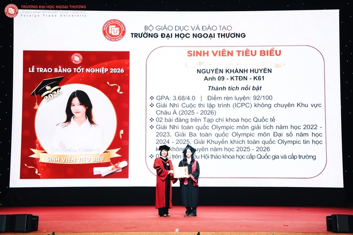 Dù không đi lên từ trường chuyên, nền tảng học thuật và bản lĩnh tự học của Huyền đã sớm được tôi luyện từ những năm tháng tại THPT Trần Phú. Điều nữ sinh nhớ nhất không chỉ là thành tích mà còn là sự tận tâm của thầy cô trong quá trình đồng hành cùng học sinh. “Được học trong môi trường luôn khuyến khích phát triển đúng khả năng giúp em hình thành sự nghiêm túc và tính kiên trì với mục tiêu đã chọn”, Huyền chia sẻ.