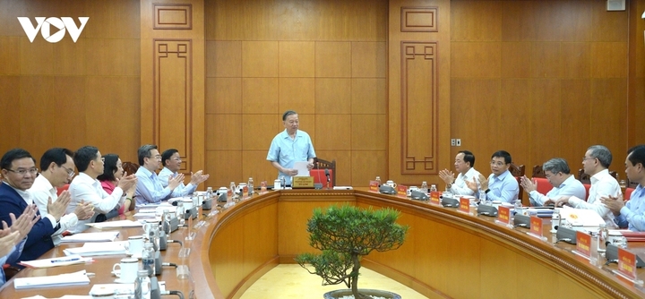 Tổng Bí thư, Chủ tịch nước Tô Lâm chủ trì buổi làm việc.