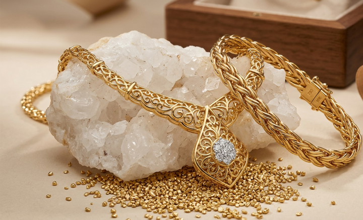 Giá vàng 18K tại mỗi cửa hàng sẽ khác nhau. (Ảnh: AI)