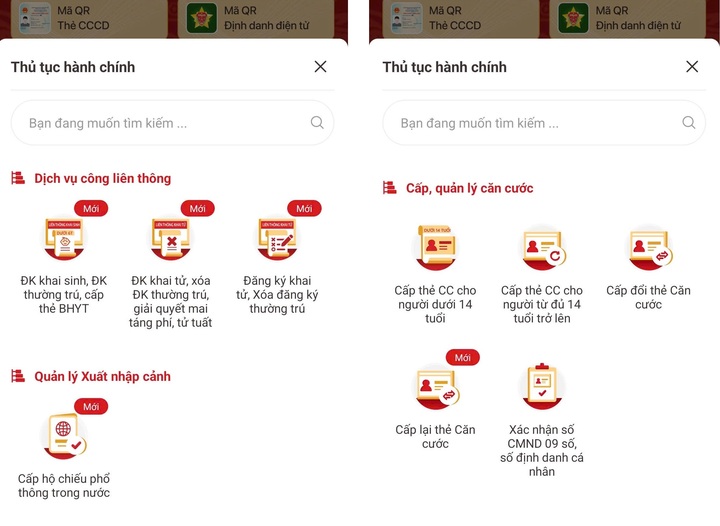 Những thủ tục hành chính có thể thực hiện dễ dàng trên VNeID - 3